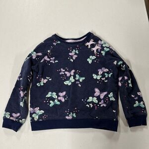 😍3 for $15😍 365 Kids Girls Blue w/ Butterflies Sweater Size 5